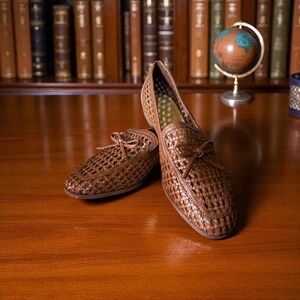 Women’s Brown Woven Loafers
